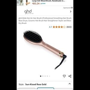 ghd Glide Hot Air Hair Brush - Rose Gold with Black Bristles